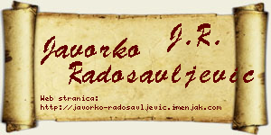 Javorko Radosavljević vizit kartica